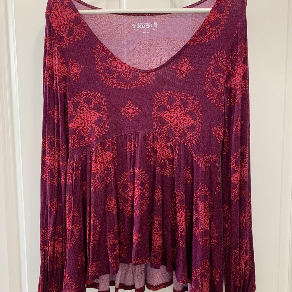 Mudd Knit Peasant Top
